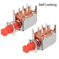 thumbnail image 2 of Push Button Switch DPDT 6 Pin 1 Position Self-Locking Red 10Pcs, 2 of 3