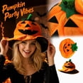 thumbnail image 2 of ZsaeSM Halloween Pumpkin Hat for Women Funny Novelty Cute Hat with Wide Brim Performance Cosplay Cap for Trick or Treat Party, 2 of 7