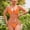 Orange, variant on Sentmoon Bikini for Women Curvy Women's Bathing Suits Tummy Control Push Up Plus Size Spaghetti Strap Women Swimsuit Summer Beach Supplies for Fashion and Trendy Looks