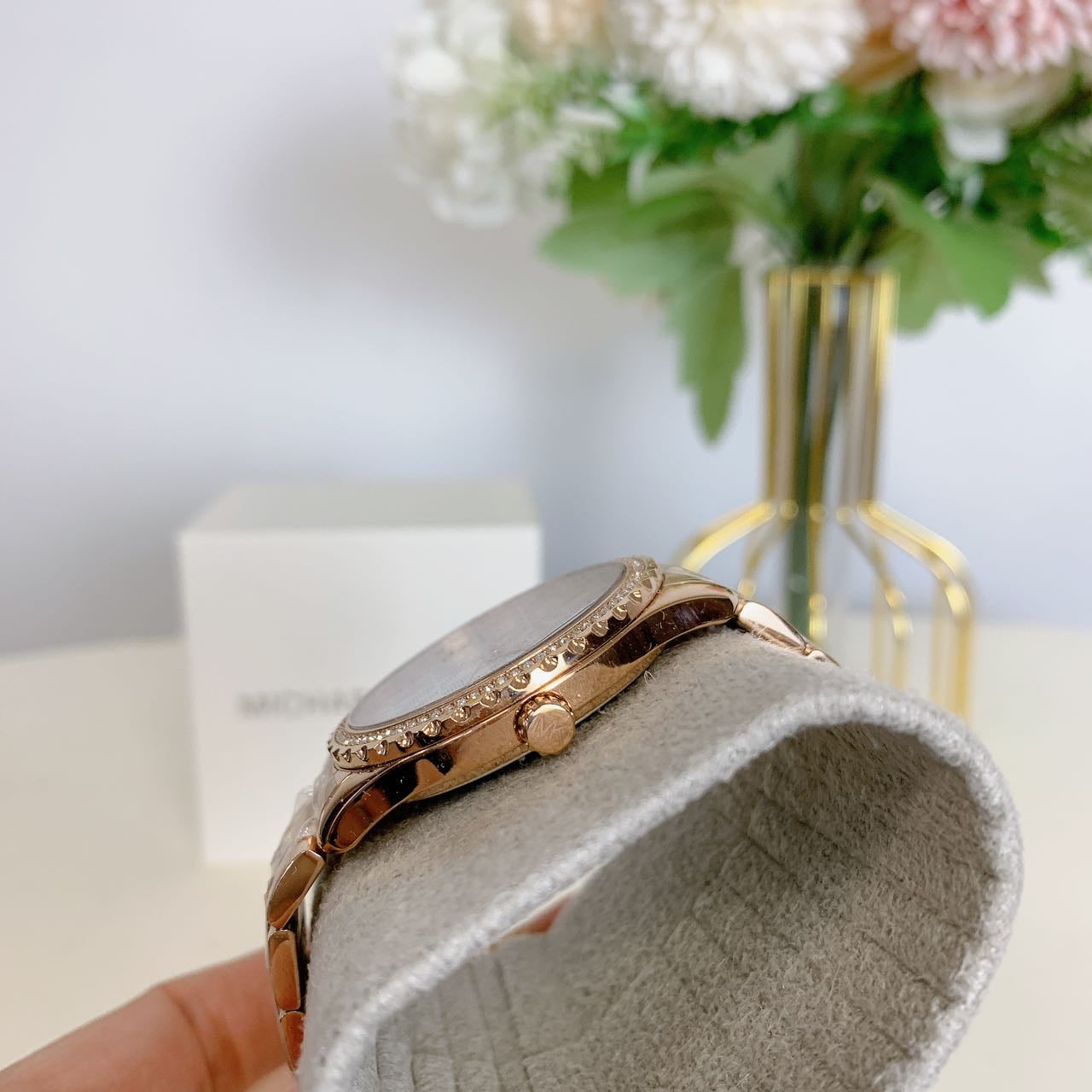 Michael Kors Layton Women's Rose Gold Stainless Steel Watch MK7297