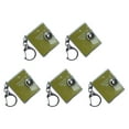 thumbnail image 7 of 5Pieces Tiny Travel Notebook Keychains Refillable PVC Journal Pocket Memobook For Keyring Luggage Backpacks Charm, 7 of 7
