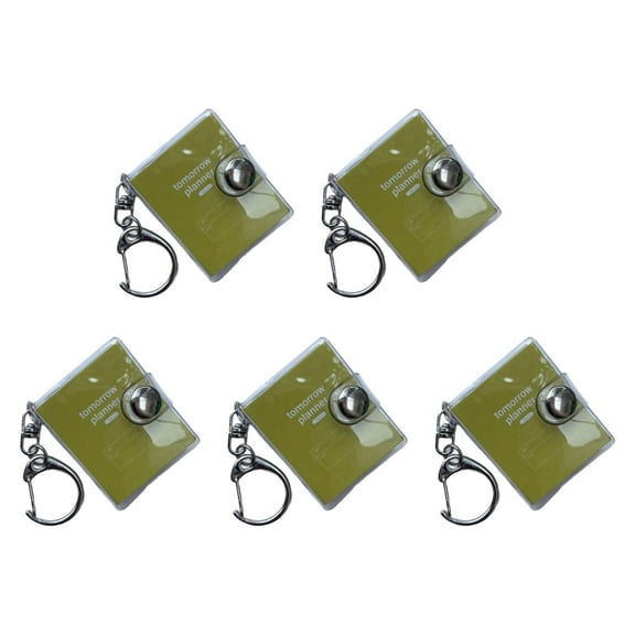 5Pcs Small Travel Notebook Keychain Miniature PVC Notebooks Journal With Keyring For Keyring Handbags Backpacks Charm