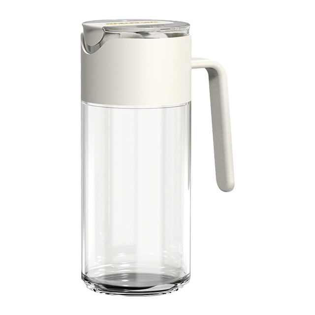 Botella de Cocina Del Dispensador de Aceite de Oliva 550Ml de Gran Capacidad, Vidrio de Boquilla de Cierre de Apertura Automática Y Plástico para Salsas de Soja Botella Del Dispensador de Aceite de Ol
