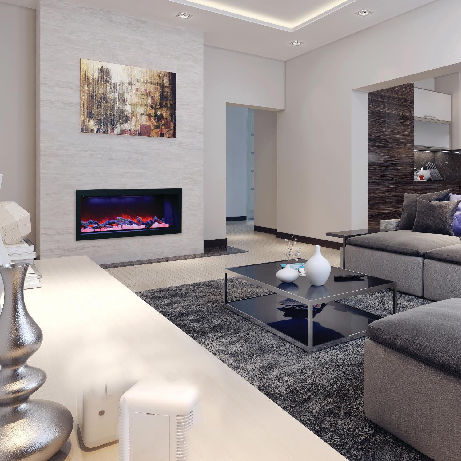 Smart 50" Electric Deep Built-in only comes with optional black steel surround