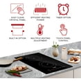 thumbnail image 3 of London Sunshine Double Induction Cooktop Countertop Built-in Vertical Dual Burner,Double Burners Hot Plate Electric Countertop with Sensor Touch,ETL Certified 120V, hared 1800W, 3 of 8