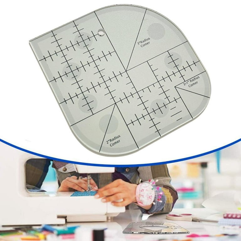 Quilting Rulers and Templates Transparent Acrylic Quilting Rulers Creative  Curved Corner Cutter Quilt Ruler Heat Resistant Kitchen Potholders Sewing  Ruler for Baking Grilling, Cooking - Yahoo Shopping