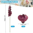 thumbnail image 2 of Uxcell 41" 9 Heads Artificial Orchid Stems Fake Faux Phalaenopsis for Vase Home Wedding Decoration, Purple Red 3 Pack, 2 of 5