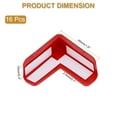 thumbnail image 2 of Uxcell Protecteurs d'Angle 16 Pcs Protecteurs d'Angle de Table Protections de Meubles et Pare-Chocs (en Forme de L, Rouge), 2 of 6