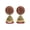 Maroon, variant on Gold Plated Stylish Indian Wedding Jewelry Maroon beads Jhumki Jhumka Earrings for Women
