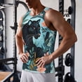 thumbnail image 5 of Logiee Black Panther Floral Illustration Print Men's Workout Tank Top,Quick Dry Workout Tank Top,Gym Muscle Tee,Fitness Bodybuilding Sleeveless T Shirt-X-Large, 5 of 7