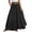 A-Black700, variant on Elastic Waist Summer Maxi Skirt for Women Tiered Pocket Beach Travel Long Flared Skirt