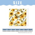 thumbnail image 2 of 14 Inch Wall Clock Battery Operated Square Clock Decorative for Office, Kitchen, Outdoor, Living Room，Watercolor Sunflower Seamless Pattern Beautiful Art, 2 of 4