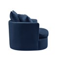thumbnail image 4 of Rustic Manor Saniyah Navy Linen 360 Swivel Accent Chair, 4 of 9
