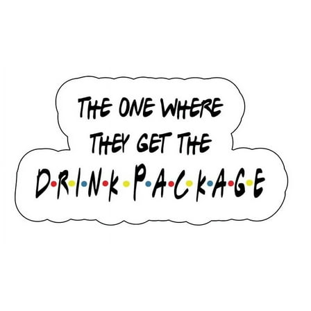 The One Where They Get The Drink Package Cruise Door Magnet Decoration Customized for your Stateroom Door on your Disney Cruise, Carnival, Royal Caribbean, etc.