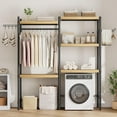 thumbnail image 5 of Over The Washer and Dryer Storage Shelf, 5 Tier Wood Laundry Room Organization and Storage, Adjustable Height Shelf Freestanding Space Saver and Organization Shelves for Home Storage and Decor, 5 of 8
