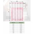 thumbnail image 6 of No Hook Shower Curtain with Snap in Liner, Vintage Pink European Floral Pattern Hotel Shower Curtains for Bathroom, Washable Shower Curtain Liner Set with Mesh Top Window, 66"x72", 6 of 6