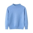 thumbnail image 5 of SDNall Boys and Girls Casual Mock Neck Sweaters, Solid Relaxed Fit Pullover Layering Tops for School, Fall Winter Everyday Thick Soft Knitted Cotton Sweater 1-12 Years, 5 of 10