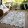 thumbnail image 6 of Addison Rugs Chantille Indoor/Outdoor Transitional Geometric Gray Washable Rectangle Rug, 3' x 5', 6 of 6