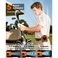 thumbnail image 6 of 2026 Portable Rechargeable Waist Fan, 5-Speed 6000RPM Strong Airflow with Flashlight, Hands-Free Wearable Belt & Neck Fan, Up to 20H Runtime for Camping, Outdoor Work, Jobsite, Hiking Travel - Orange, 6 of 7
