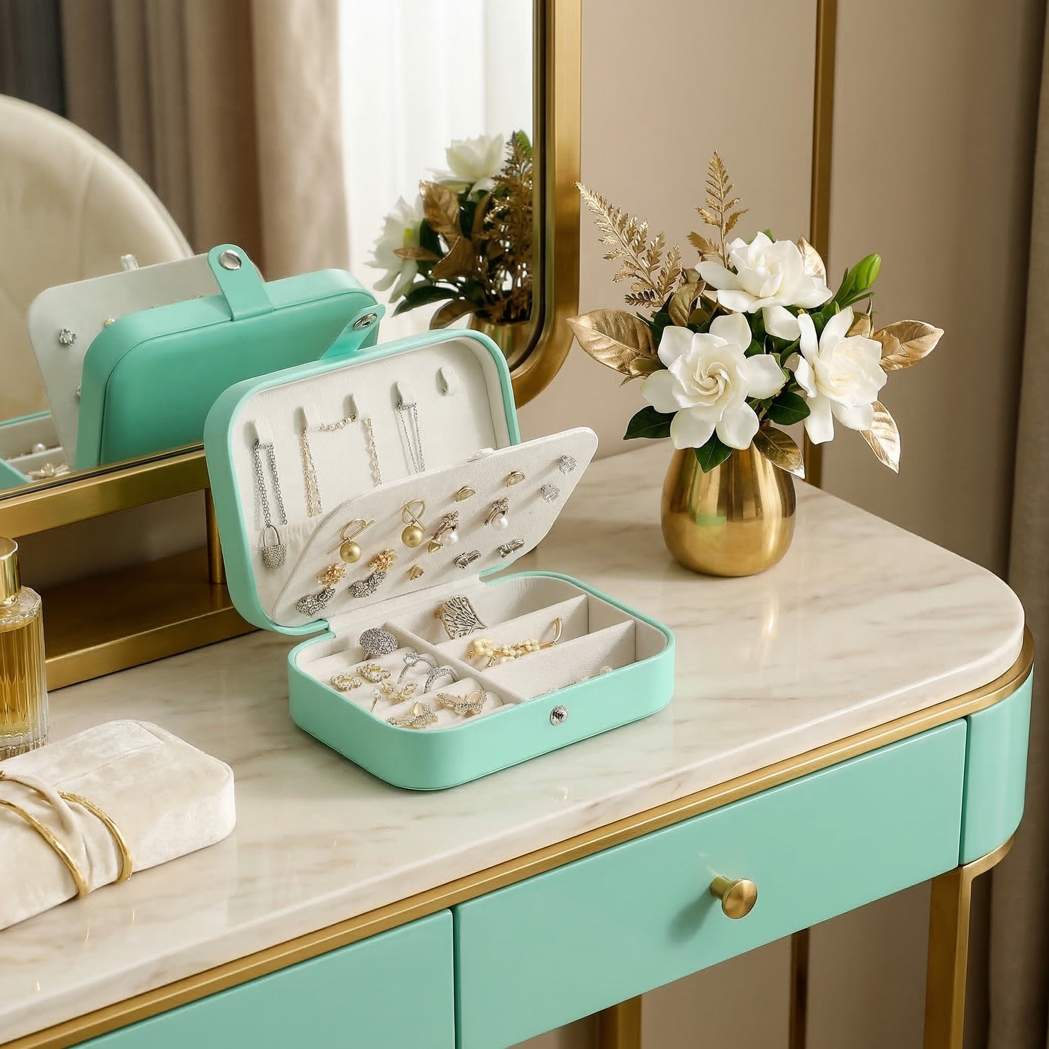 Casegrace Double-Layer Travel Jewelry Box photo 8