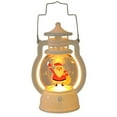 thumbnail image 2 of Holloyiver Christmas Mini Lantern Decorative with LED Candle Night Light, 5.6 Inch Hanging Table Centerpiece Vintage Lantern Ornament with Snowman Santa Tree ReinDuck Pattern for Xmas Party Decor, 2 of 8
