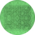 thumbnail image 1 of Ahgly Company Indoor Round Oriental Emerald Green Traditional Area Rugs, 8' Round, 1 of 4