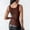 A1_Brown, variant on Cami Tank Tops for Women Built In Bra Shelf Bra Cami Tops U-Neck Workout Tank Tops Fitted Camisole Tops Layer Padded Bra Sleeveless Casual Shirts Plus Size Cami Tank Running Bras Brown M