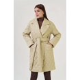 thumbnail image 2 of CoCopeaunt Women Fashion Mid-length Long Down Coat Warm Winter Fall Loose Thicken Down Coat Lightweight Vintage Coat with Belt, 2 of 4