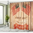 thumbnail image 5 of Ambesonne 4th of July Shower Curtain, Wooden Planks Flag, 69"Wx84"L, Multicolor, 5 of 5