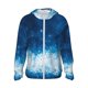 thumbnail image 1 of Balery Blue Glitter Sparkles Sudadera ligera de manga larga con capucha y protección solar UPF 50+ para hombre y mujer, ideal para pesca y running-Large, 1 of 7