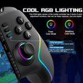 thumbnail image 4 of Mando inalámbrico para juegos móviles compatible con iPad y tabletas de hasta 13 pulgadas, con joystick de efecto Hall, iluminación RGB en los gatillos, función turbo y tecla de retroceso programable, 4 of 8