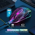 thumbnail image 7 of VersionTECH. Wireless Gaming Mouse with RGB Colorful LED Lights, Silent Click, 2.4G USB Nano Receiver, 3 Level DPI for PC Mac XBOX, 7 of 7