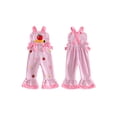 thumbnail image 2 of RUINIXCW Toddler Baby Girl Back to School Overalls Kids Kindergarten Outfits Baby Girls First Day of School Outfit Cute Apple Pencil Embroidery Plaid Flared Jumpsuit Bow Suspender Pants, 2 of 9