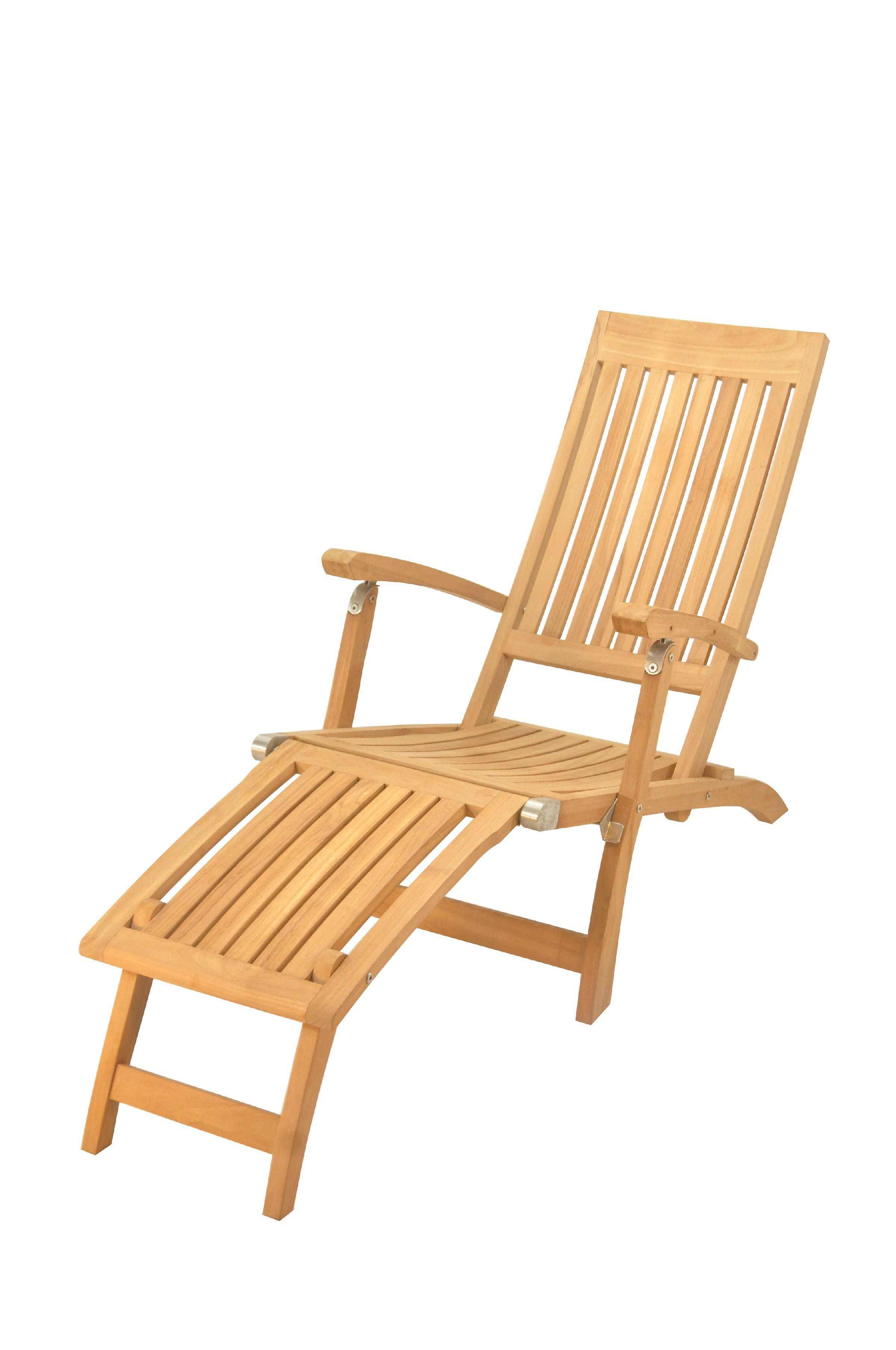 GradeA Teak Wood Multi Position Steamer Lounger Chair (Furniture only