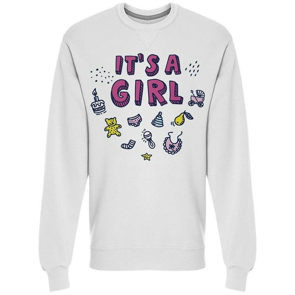 It's A Girl Cute Baby Objects Sweatshirt Men -Image by Shutterstock, Male x-Large