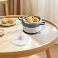 thumbnail image 1 of Almacenamiento y organización de la cocina, tazón de succión para bebés de grado chupete, vajilla para comer con compartimentos complementarios, tazón de acero inoxidable con bonito diseño de gato., 1 of 6
