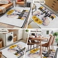 thumbnail image 6 of Cute Elephant Washable Area Rugs 2.7'x5', Welcome Words Animal Flower Film Boundary Linen Texture Low Pile Throw Living Room Rug Non-Slip Sturdy Edge Binding Carpet for Indoor Entryway Bedside, 6 of 9