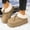 Winter Boots-Khaki, variant on Gamivast Womens Winter Boots Ankle Length Slip-On Warm Fuzzy Fleece Lined Booties with Anti-Slip Casual Platformed Chunky Flat Heel Snow Shoes Trendy Round Toe Cozy Boot for Outdoor Indoor