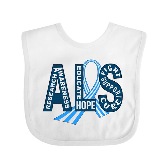 Inktastic ALS Awareness Ribbon Boys or Girls Baby Bib