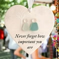 thumbnail image 4 of PLPPYFS Acrylic Heart-Shaped Sea Glass Friendship Decor, Friendship Heart-Shaped Keepsake, Friendship Heart-Shaped Ornament for Christmas Tree Hanging Ornaments, Sea Glass Art for Best Friends, 4 of 8