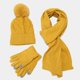 thumbnail image 5 of Gorro, bufanda y guantes para adultos, conjunto de tres piezas, para otoño e invierno, resistente al frío, cálido y grueso, funda de gorro de punto, 5 of 6