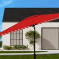 thumbnail image 5 of SAFAVIEH Athens 6.5' X 10' Market Crank Patio Umbrella, Red, 5 of 6