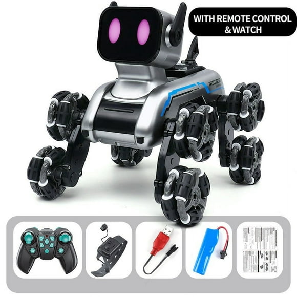 Eight Wheeled Stunt Robot Dog Gesture Sensing Remote Control Smart Robot Dog That Can Walk And Sing Pet Dog Toy RC Super