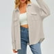 thumbnail image 5 of Camisa con bolsillos de color liso para mujer: top de punto holgado de manga larga, poliéster, versátil para primavera/otoño, tallas US 4-12, EU 34-42, 5 of 8