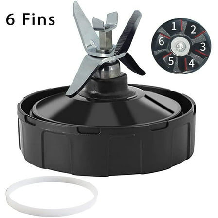 6-Fins Replacement Blade for Nutri Ninja Auto-iQ BL450 70, BL480 70, BL482 70 Series | Stainless Steel Extractor Assembly | Fits 18oz/24oz/32oz Cups