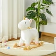 thumbnail image 6 of Qaba Rocking Horse Ride-On Unicorn, 3-6 Year Olds, White, 6 of 8