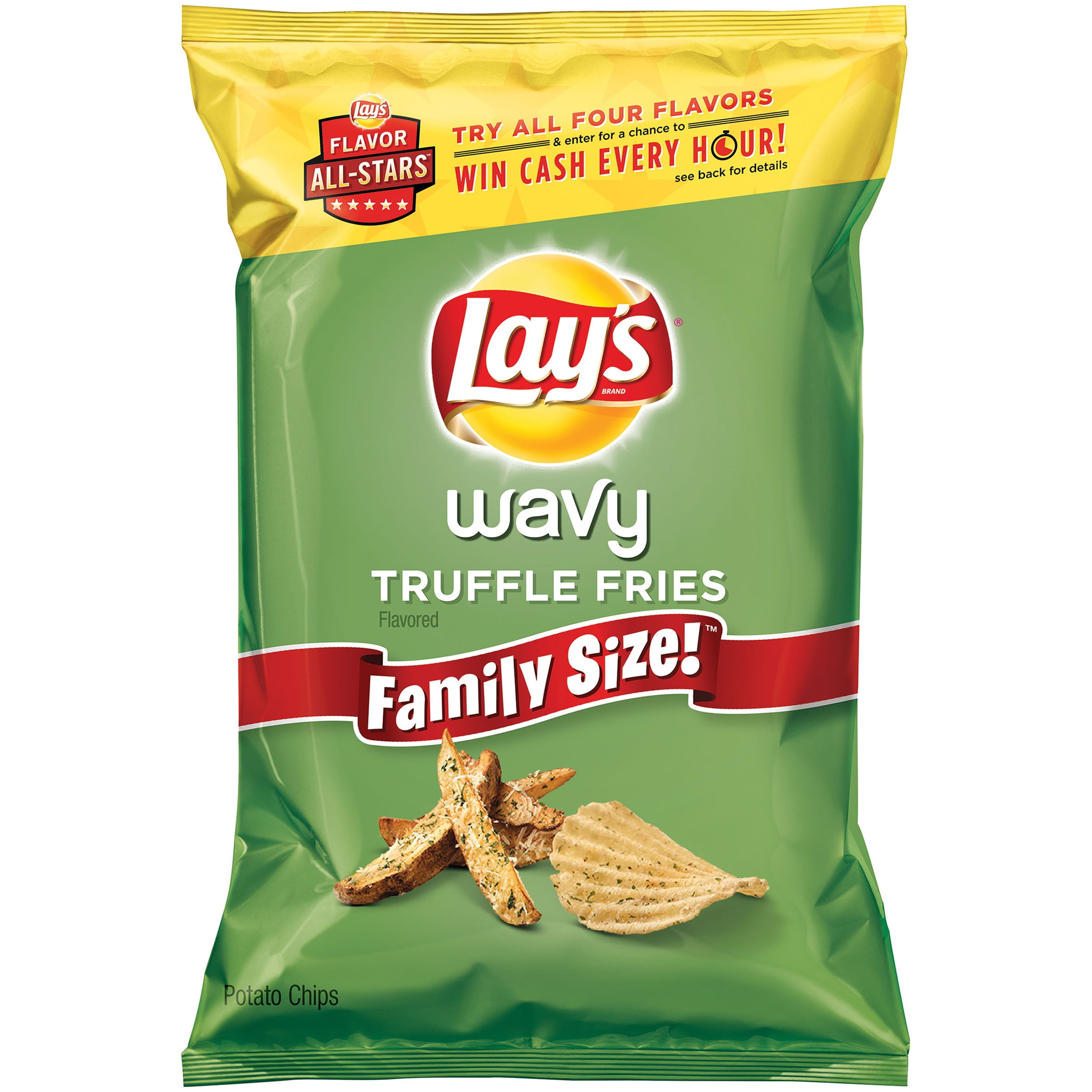 Lay's Family Size Wavy Truffle Fries Potato Chips, 9.75 Oz.