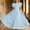 Light Blue, variant on ITSAME Flower Girls Tunic Dress Ruffle Fly Sleeve Boat Neck A-Line Wedding Party Pageant Gown Pink Size 10