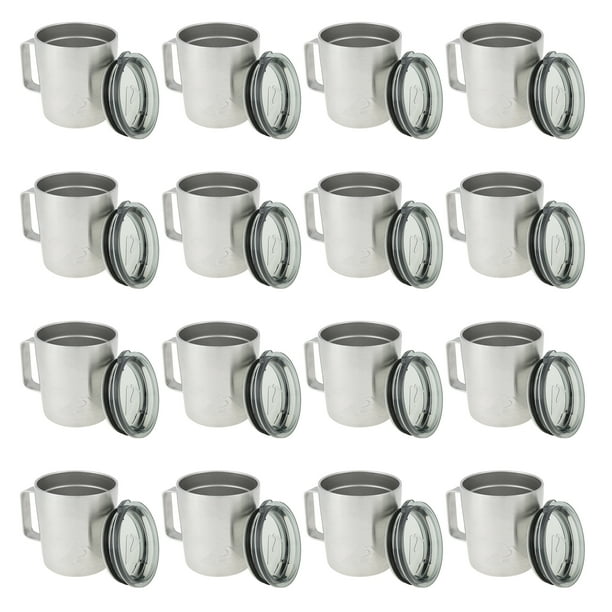 Ozark Trail 12 oz Double Wall Vacuum Sealed Stainless Steel Coffee Mugs