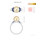 thumbnail image 5 of ANGARA Golden South Sea Cultured Pearl & Sapphire Butterfly Ring in 14K White Gold for Women | June Birthstone, Birthday, Anniversary, Jewelry Gift for Women | Pearl Ring, 5 of 9